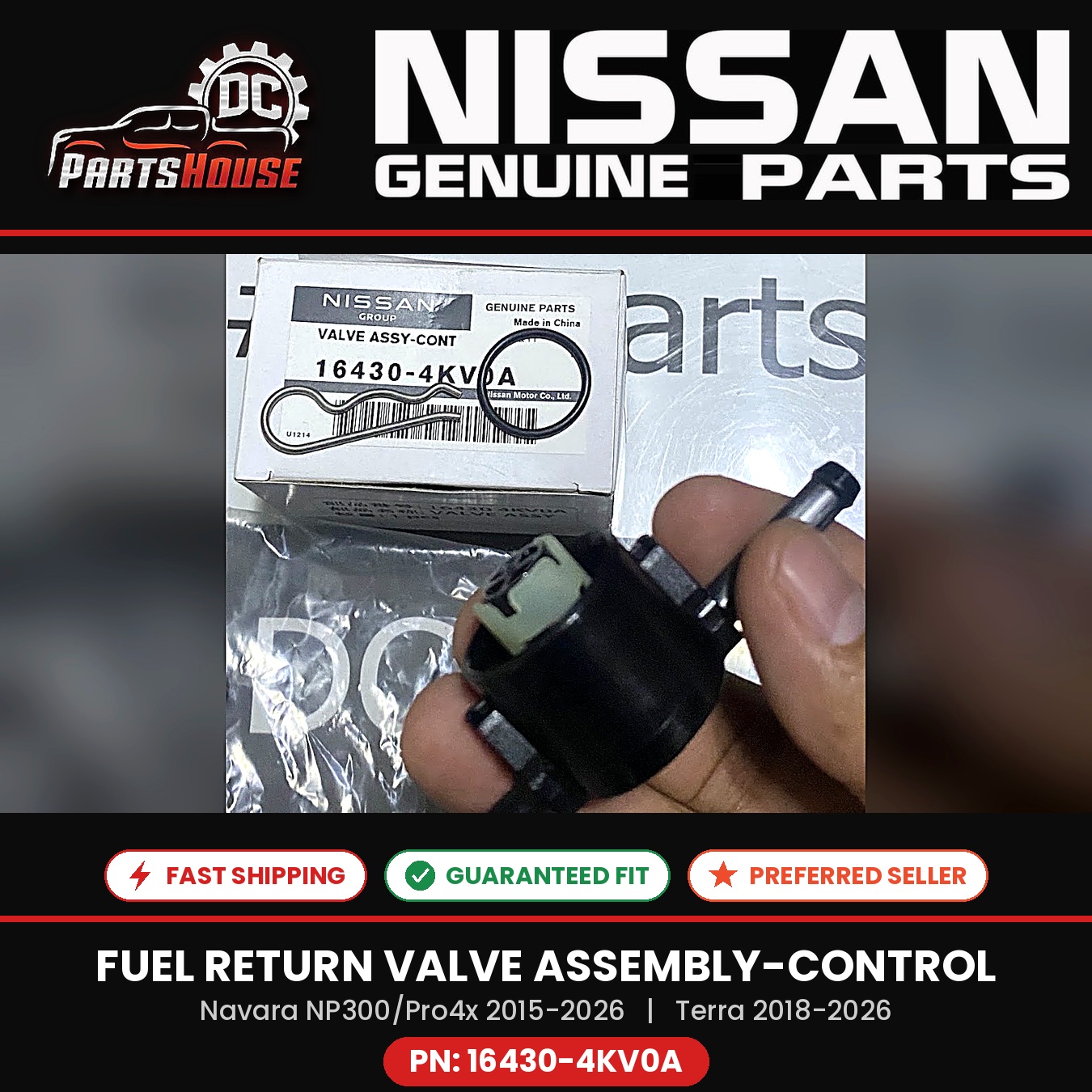 [ GENIUNE ] *UFI Filters* Nissan Valve Assembly Fuel Control - Return ...