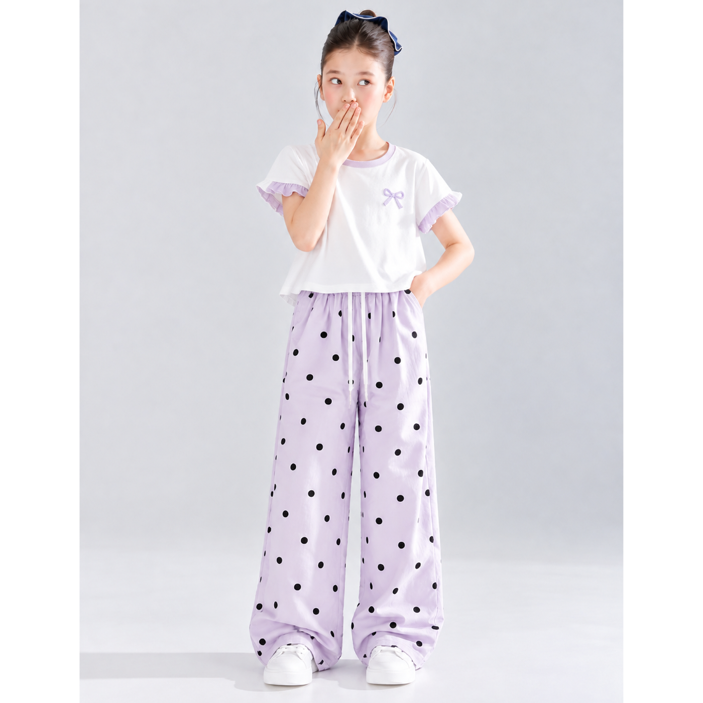【BUY 1 TAKE 1】 6-11 Years Kids Polka Dot Pants | Double Pocket Loose ...