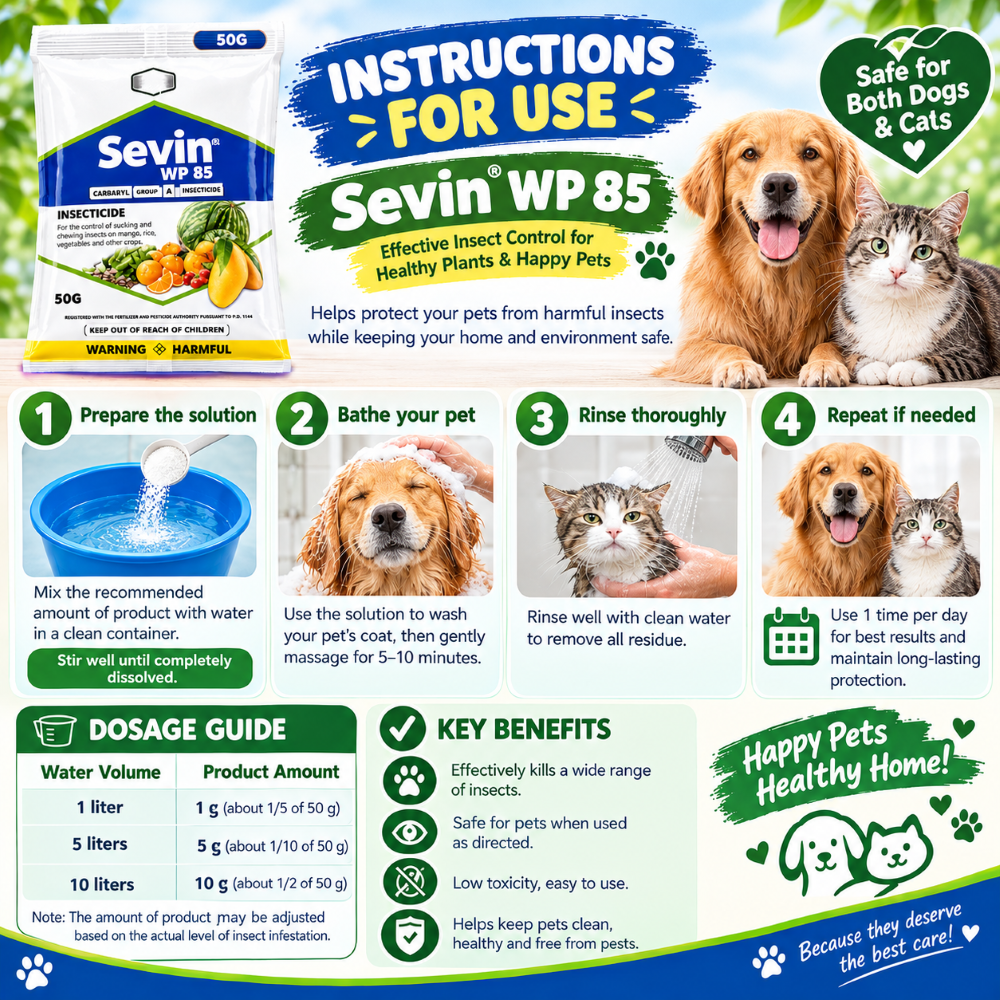 Sevin 50G Carbaryl Insecticide | For Crops, Poultry, Dogs & Cats | Bulk ...
