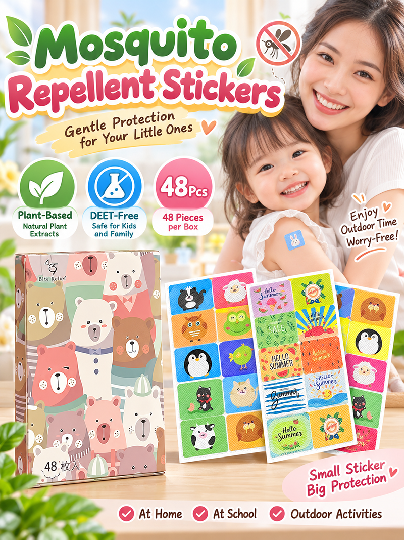 48pcs Mosquito Repellent for Baby Mosquito Patch for Kids Stickers Cute ...
