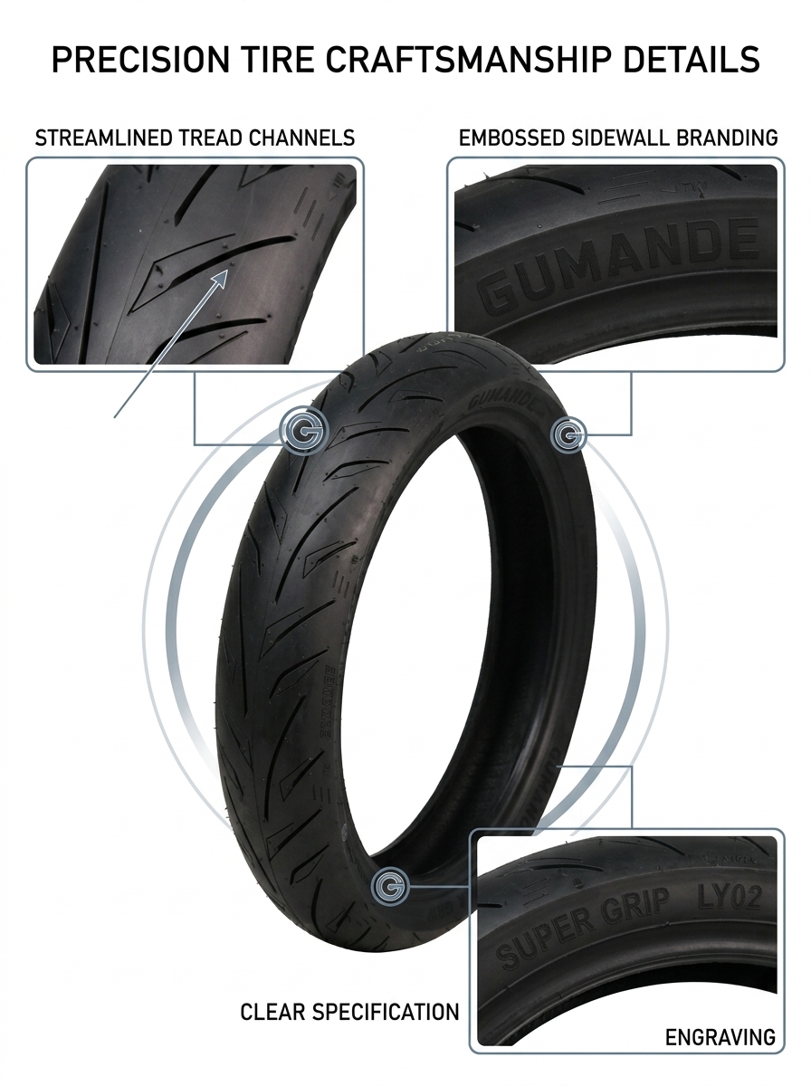 GUMANDE LY-02 Tire for Honda RS150R 90/80-17 Front 120/70-17 Rear (free ...