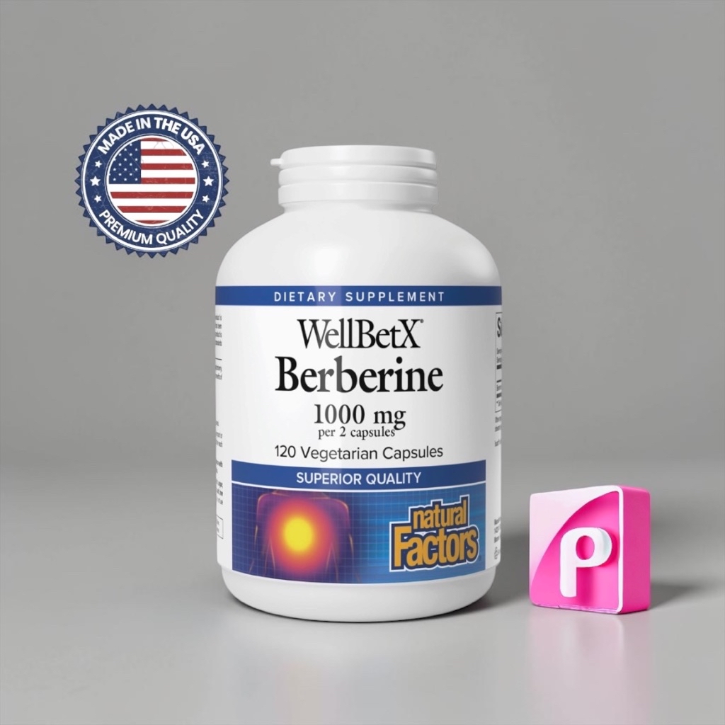 Natural Factors WellBetX Berberine 1000mg 60s 120s Vegetarian Capsules ...