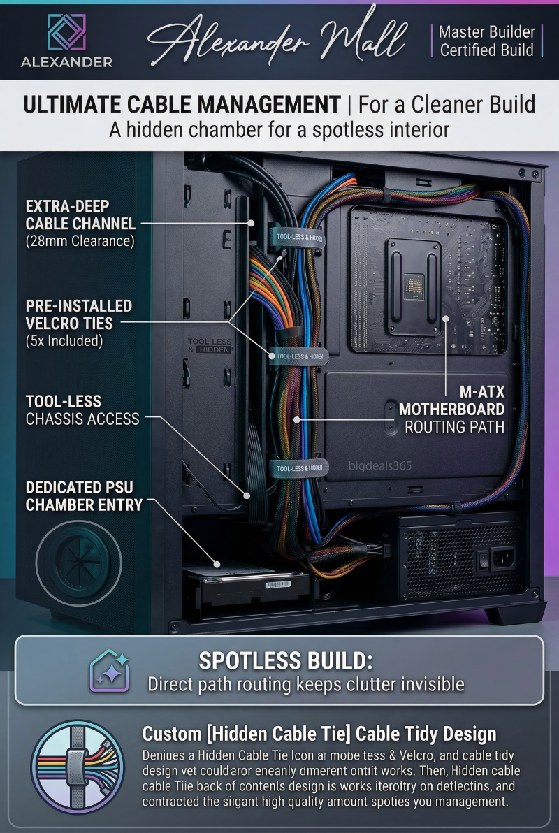 EXPOSE T8 Gaming PC Case 3 RGB Fans Mid Tower Tempered Glass MATX ATX ...