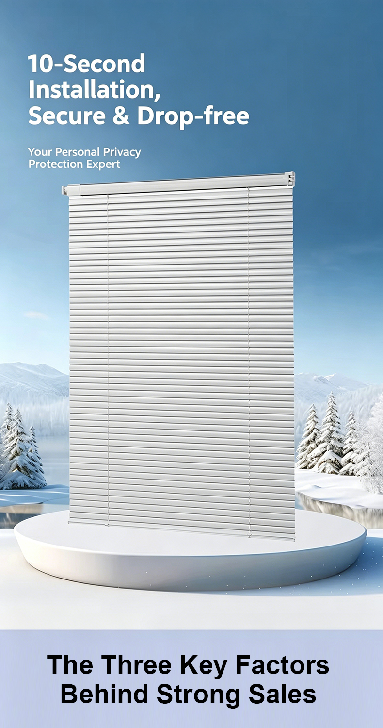 No Drilling 10s Install Waterproof Venetian Blinds Anti-Mold Privacy ...