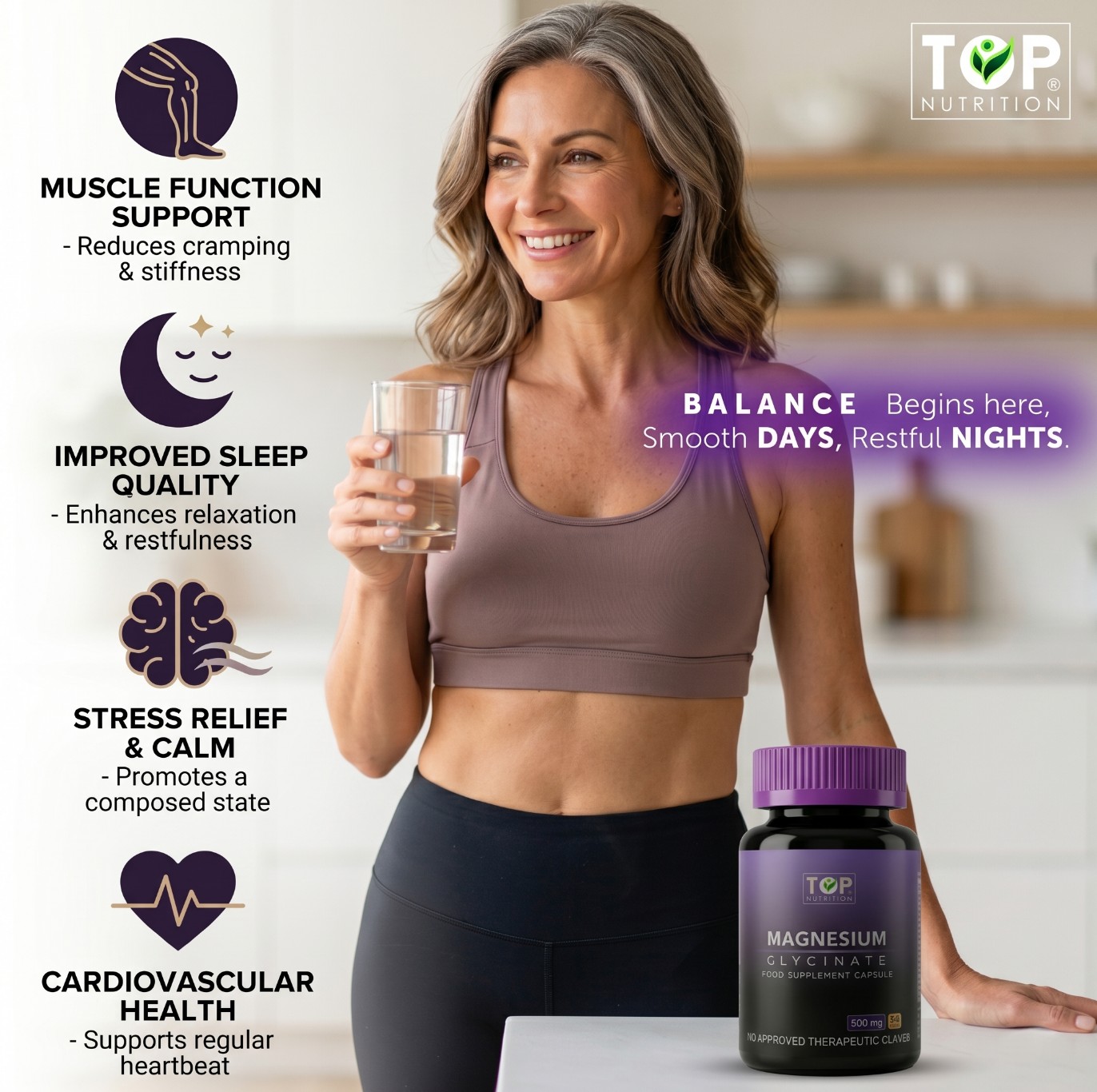 TOPNutrition® Magnesium Glycinate 60 Capsules | Shopee Philippines