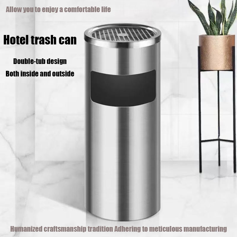 Stainless Steel Commercial Garbage Bin hotel Vertical Trash bin High ...