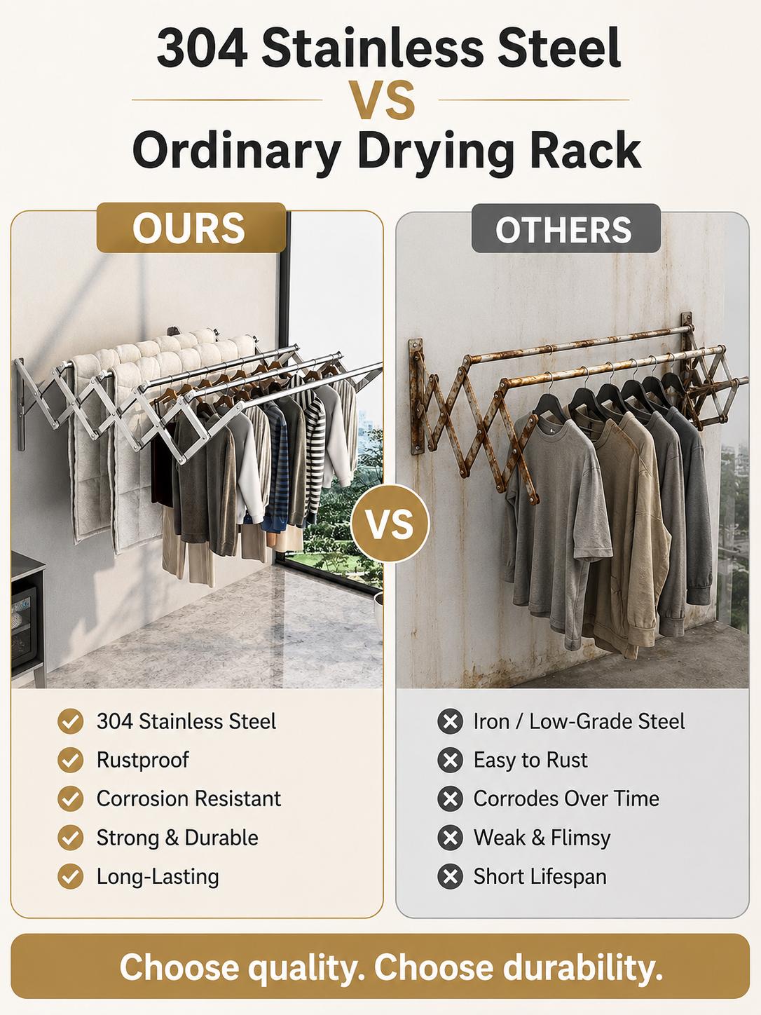 Foldable Sampayan Stainless Steel Drying Rack Clothes Rack Heavy Duty ...