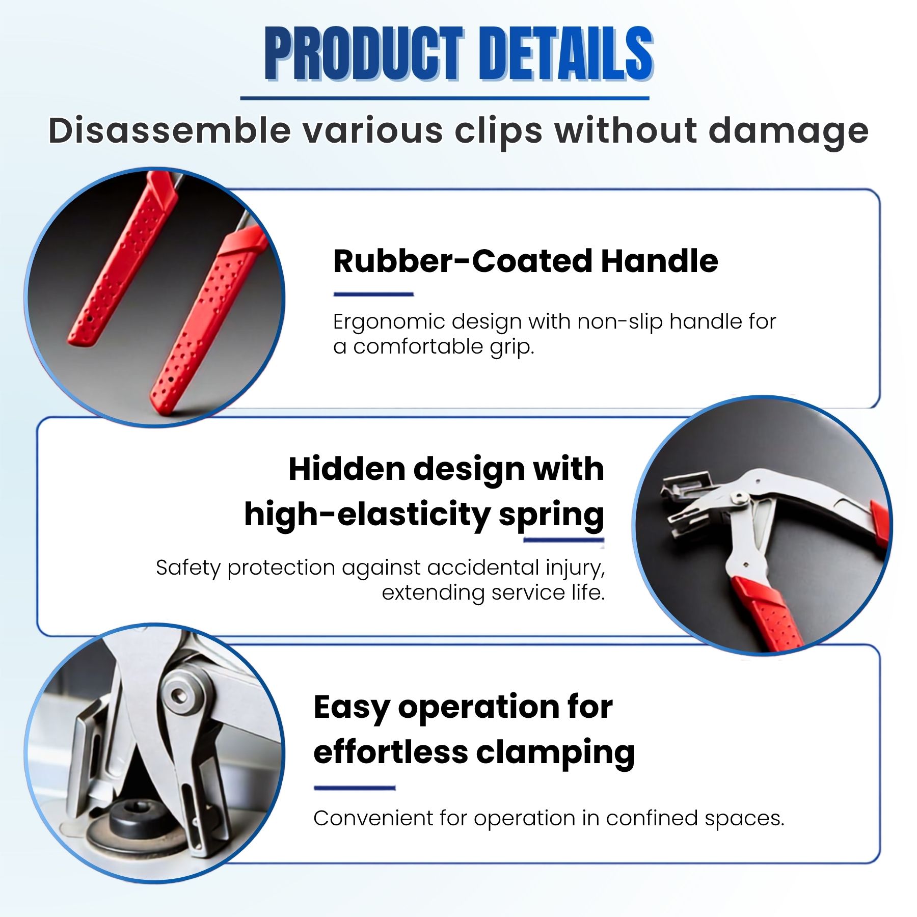 Clip Removal Pliers SalinKo Trim Fastener Panel Remover Stainless Steel ...