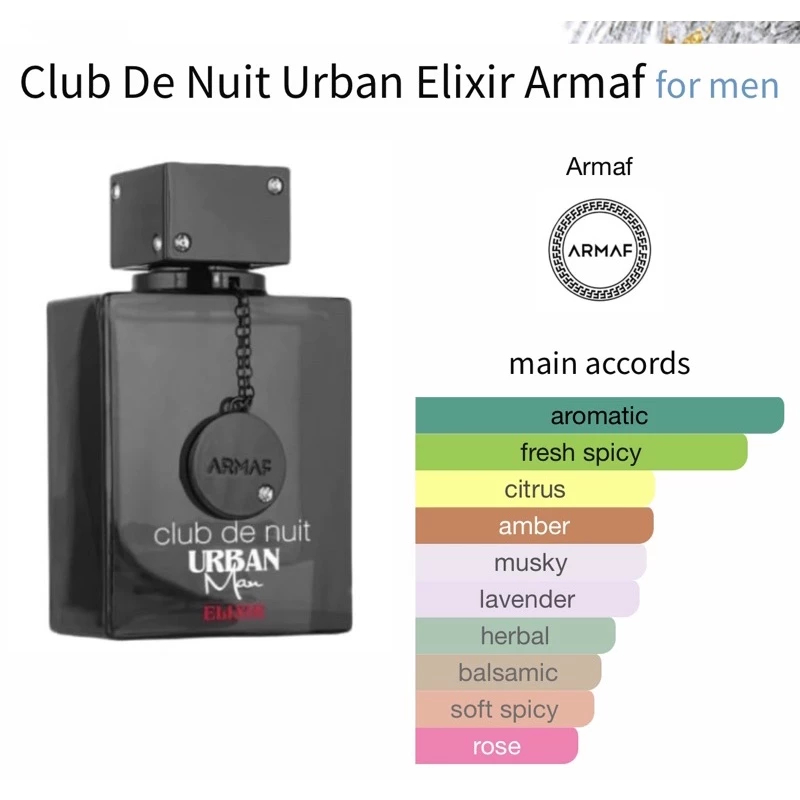 Armaf Club de Nuit Urban Man Elixir EDP 105ml Original Advanced Arabian ...