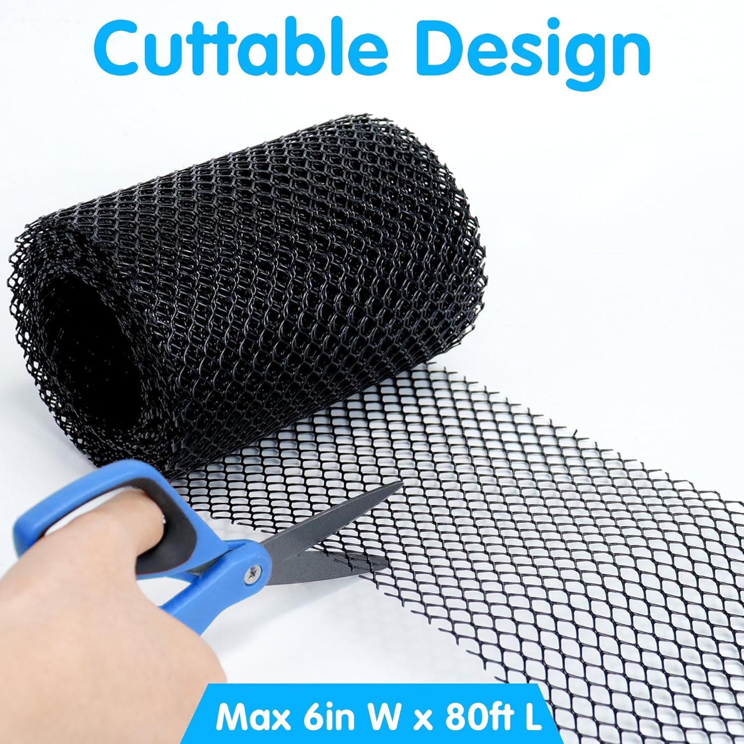 8M Plastic Gutter Guard Mesh, Leaf Protection Mesh Gutter Guards Roll ...