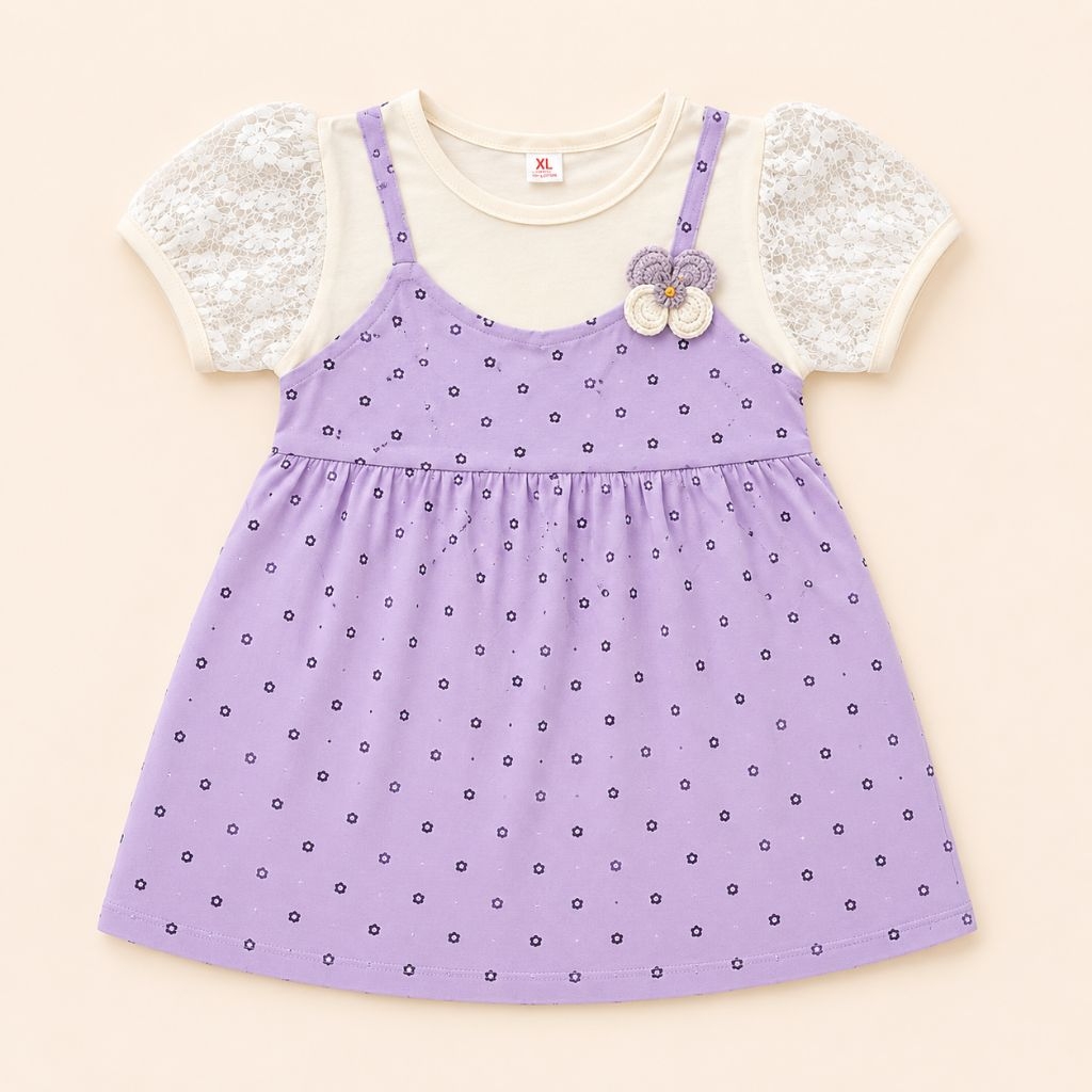 Baby Girls Dress Sweet Bowknot Fake Two-piece Dress Christening ...