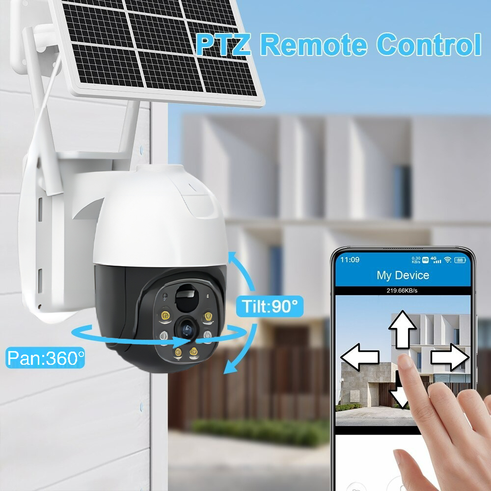 FREE 4G SIM TapoSolar CCTV Camera 4K Color Night Vision Waterprof 2-Way ...