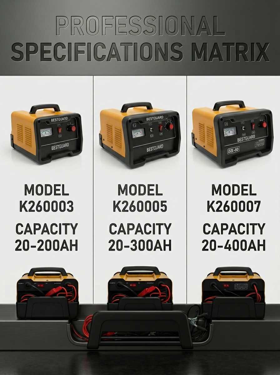 BESTGUARD Dual‑Voltage 12V 24V Battery Charger & Starter Overload ...
