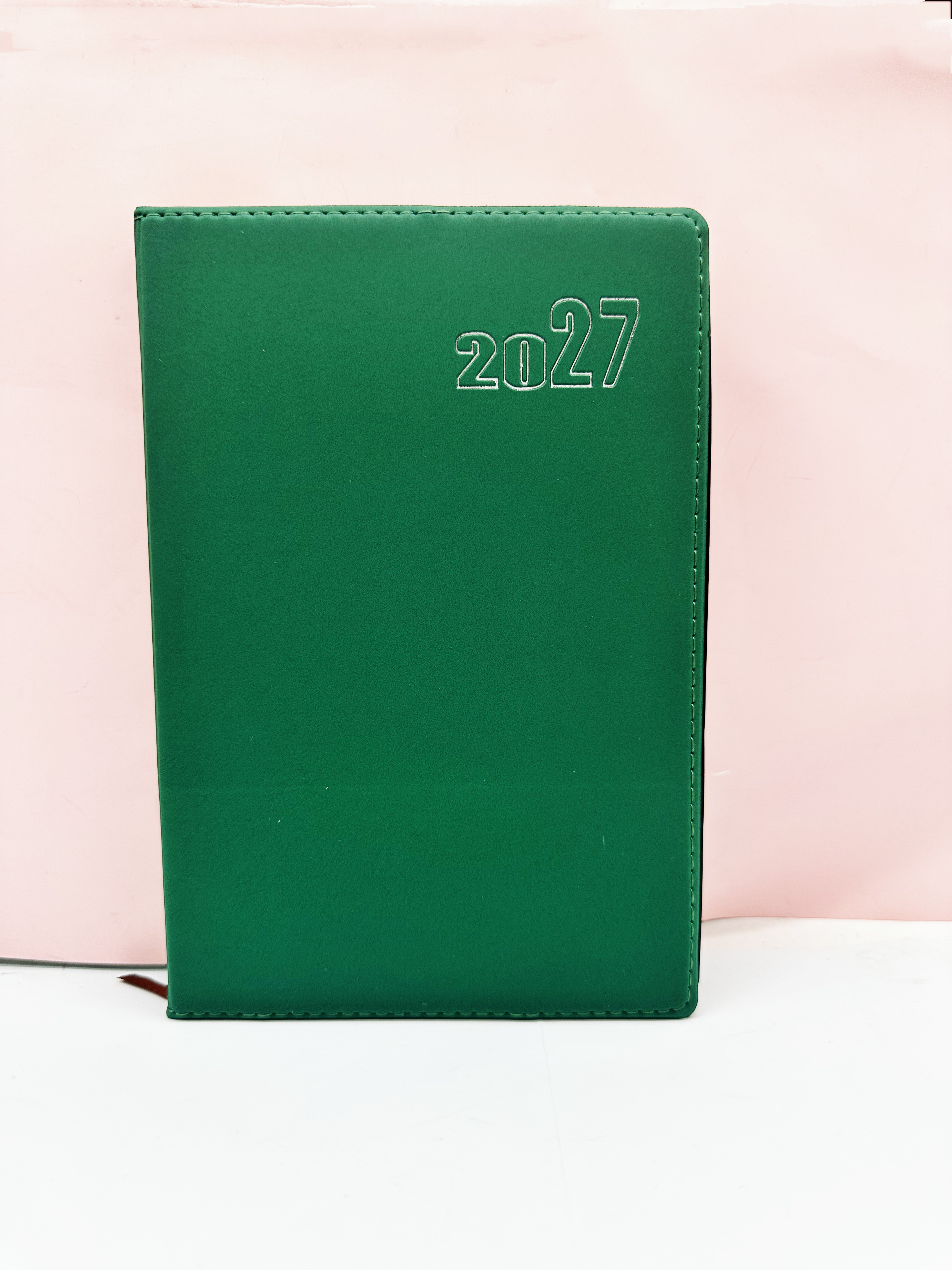 2027 Planner Soft Leather Board Notebook Diary Planner Monthly Weekly ...