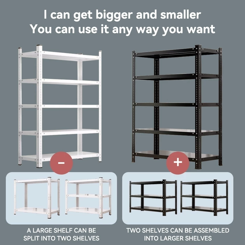 Metal storage rack with adjustable height in multiple specifications ...