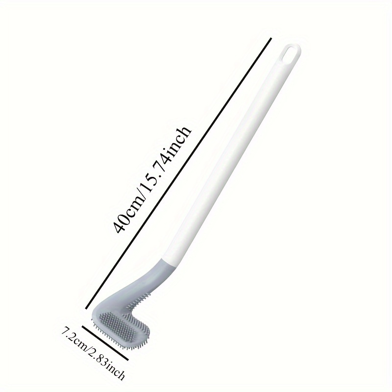 Golf Head Silicone Toilet Brush with Adhesive Hook Quick-Drying Soft ...