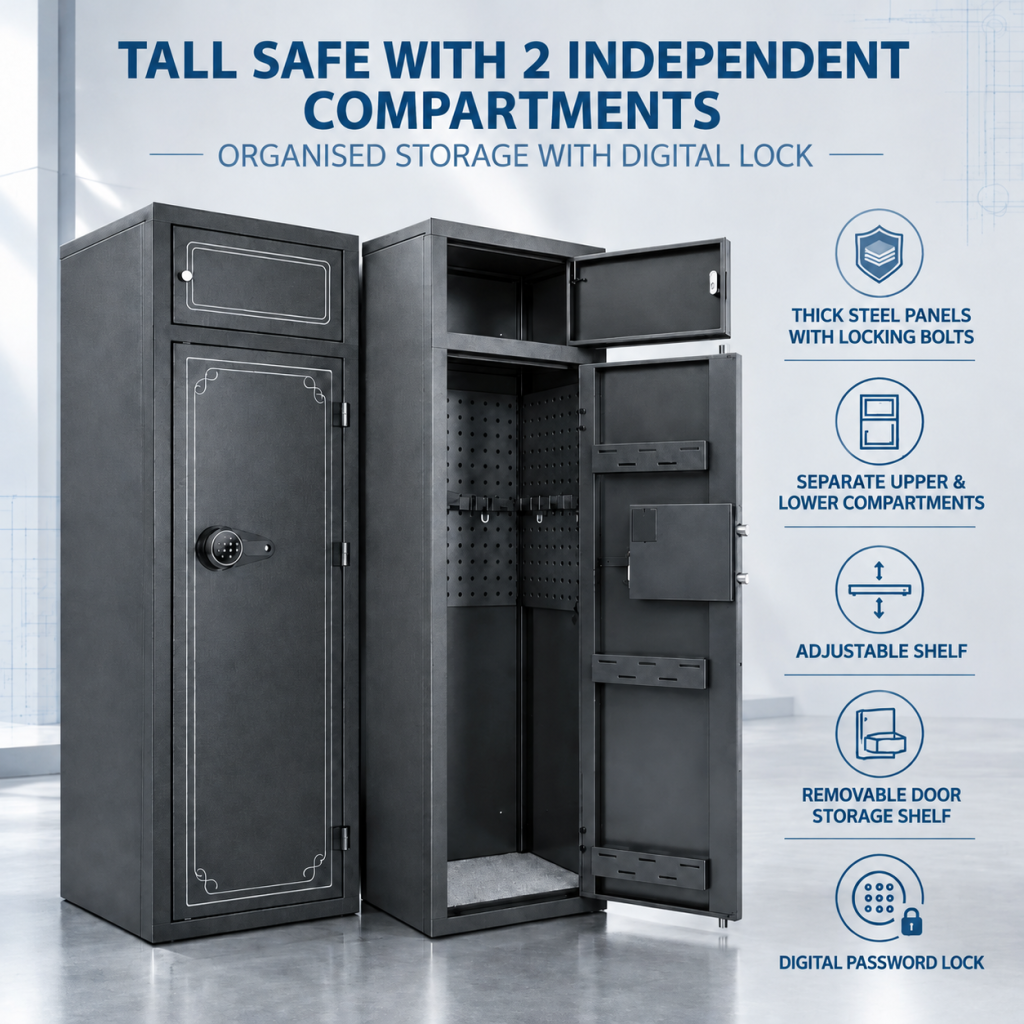 Safety Equipment Safes with Password Lock, 147×46×38 cm, Large Capacity ...