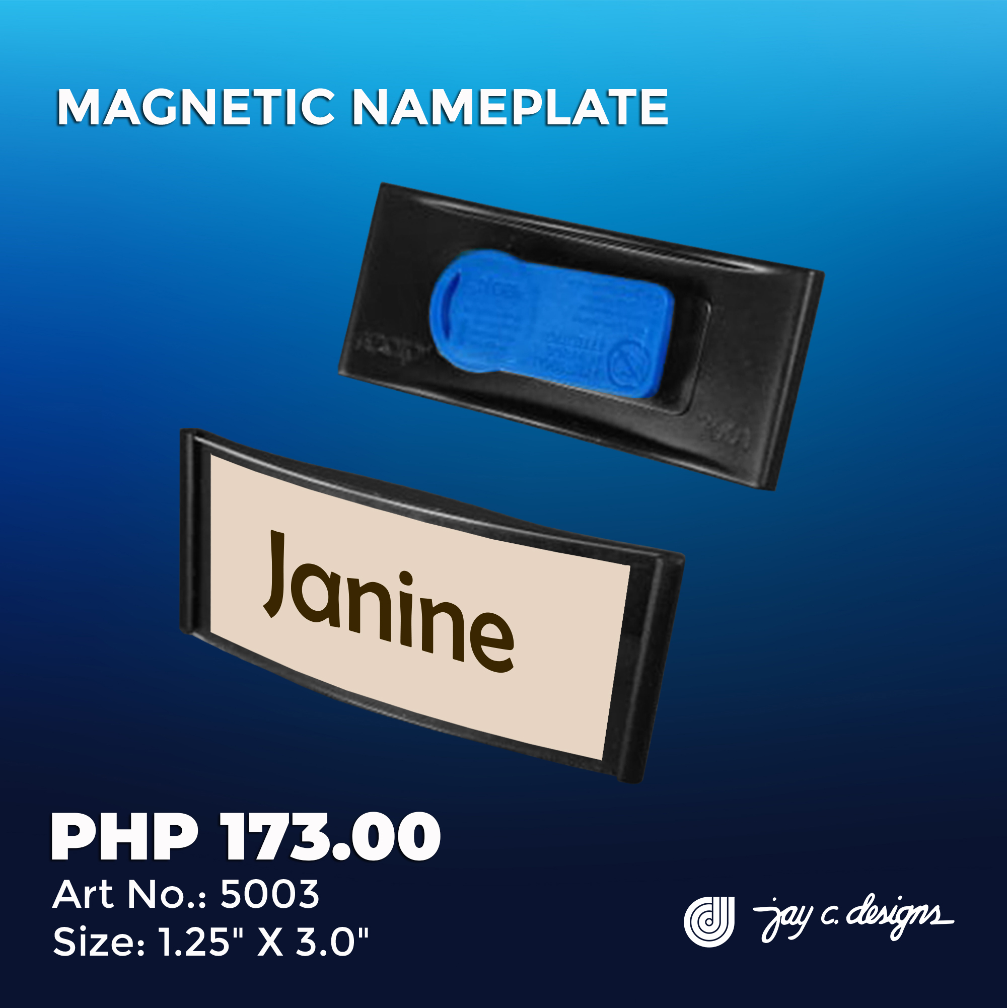 Insertable Magnetic Nameplate - Jay c. Designs | Shopee Philippines
