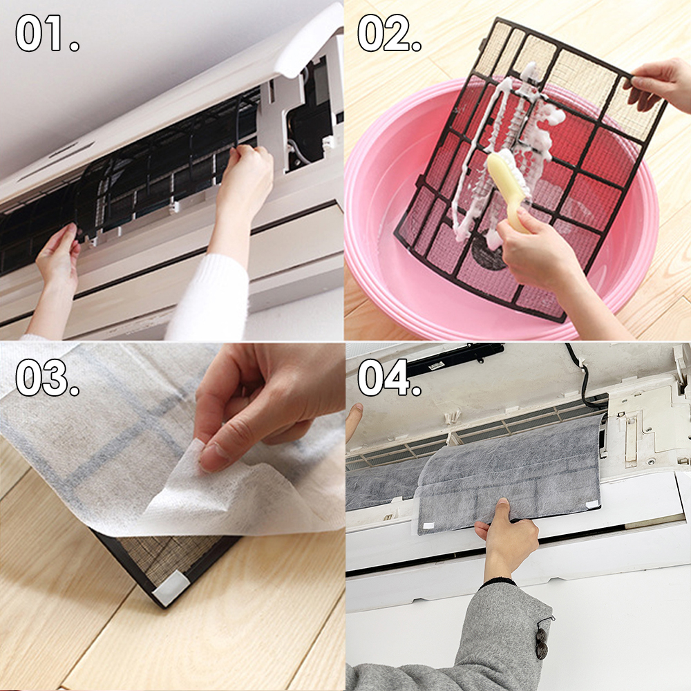 Air Conditioner Filter Cotton Anti Dust Aircon Filter Sheet Cuttable ...
