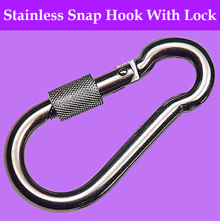 Maco Carabiner 6-8-10-12mm Stainless/Galvanized Steel Spring Lock Snap ...