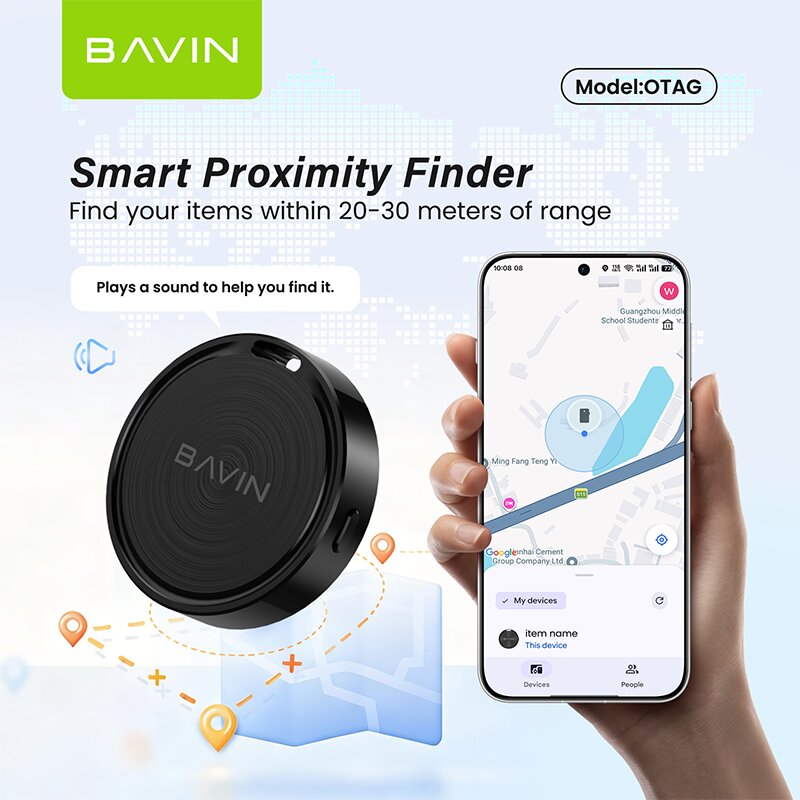 BAVIN OTAG Smart Wireless Bluetooth Locator Finder w/ Lanyard & Built ...