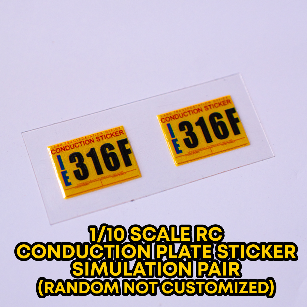 1/10 & 1/12 Scale RC Conduction Sticker Simulation Pair (Random not ...