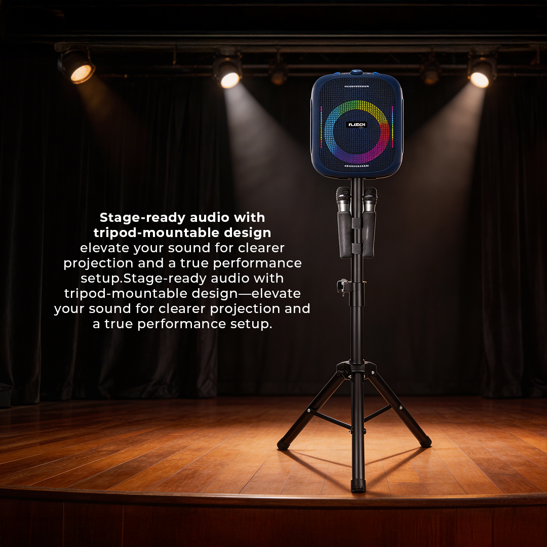 Elassion Vega 120W High-Power Portable Karaoke Speaker with 2 FREE ...