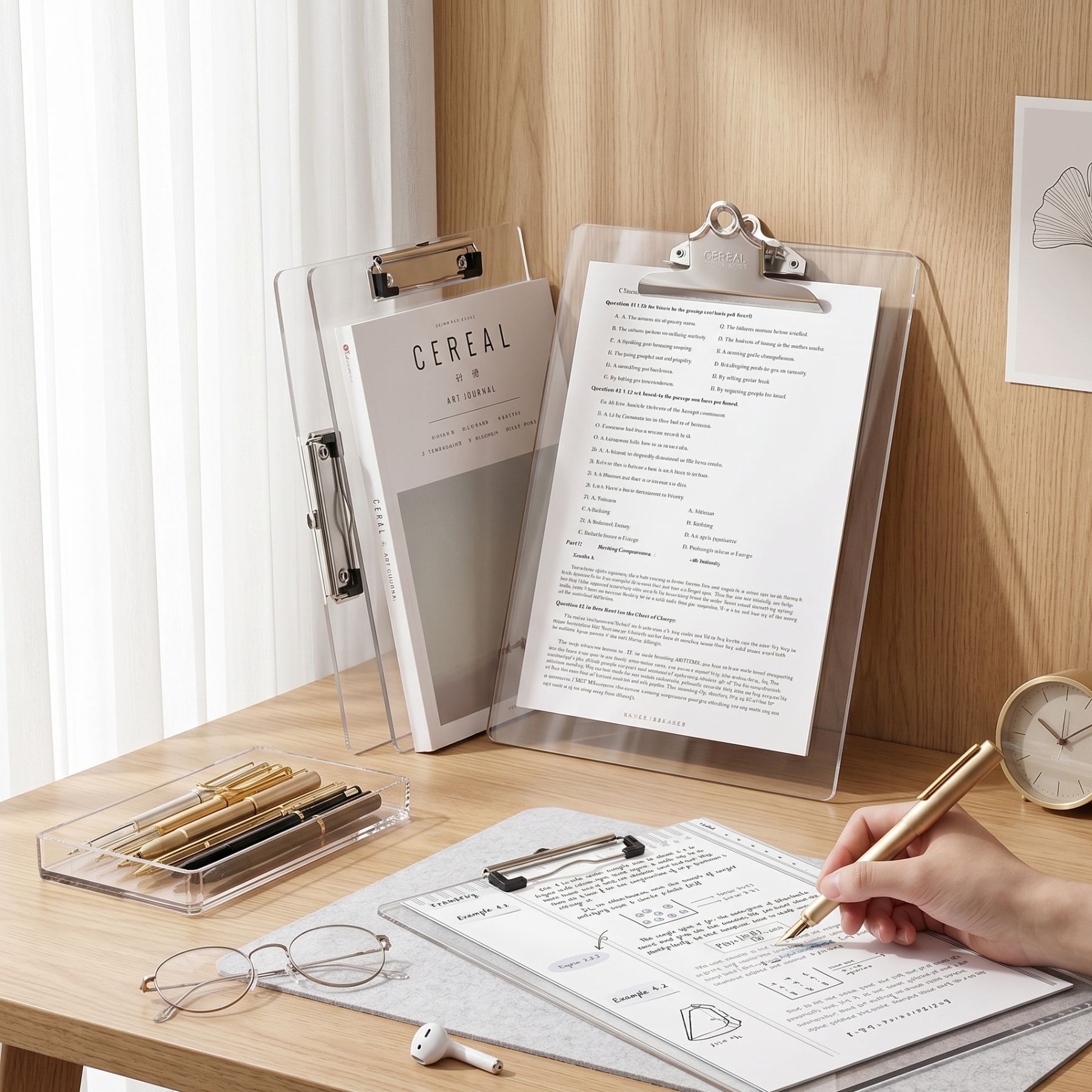 Transparent Document Book File Storage Desk Organizer - FUMIO Model ...