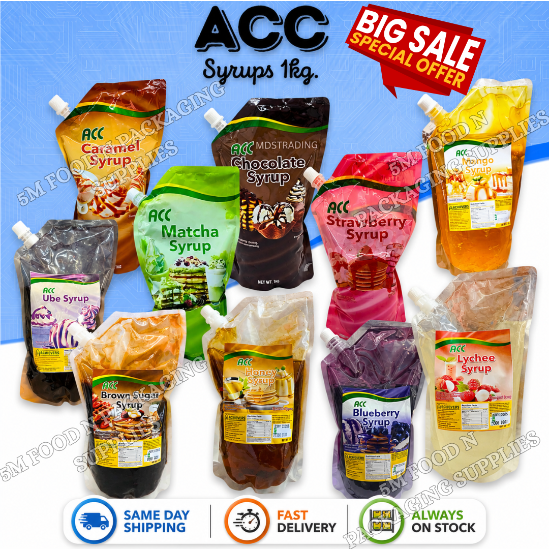 ACC Flavored Syrup 1Kilo Chocolate Caramel Strawberry Mango Syrup SHP3 ...
