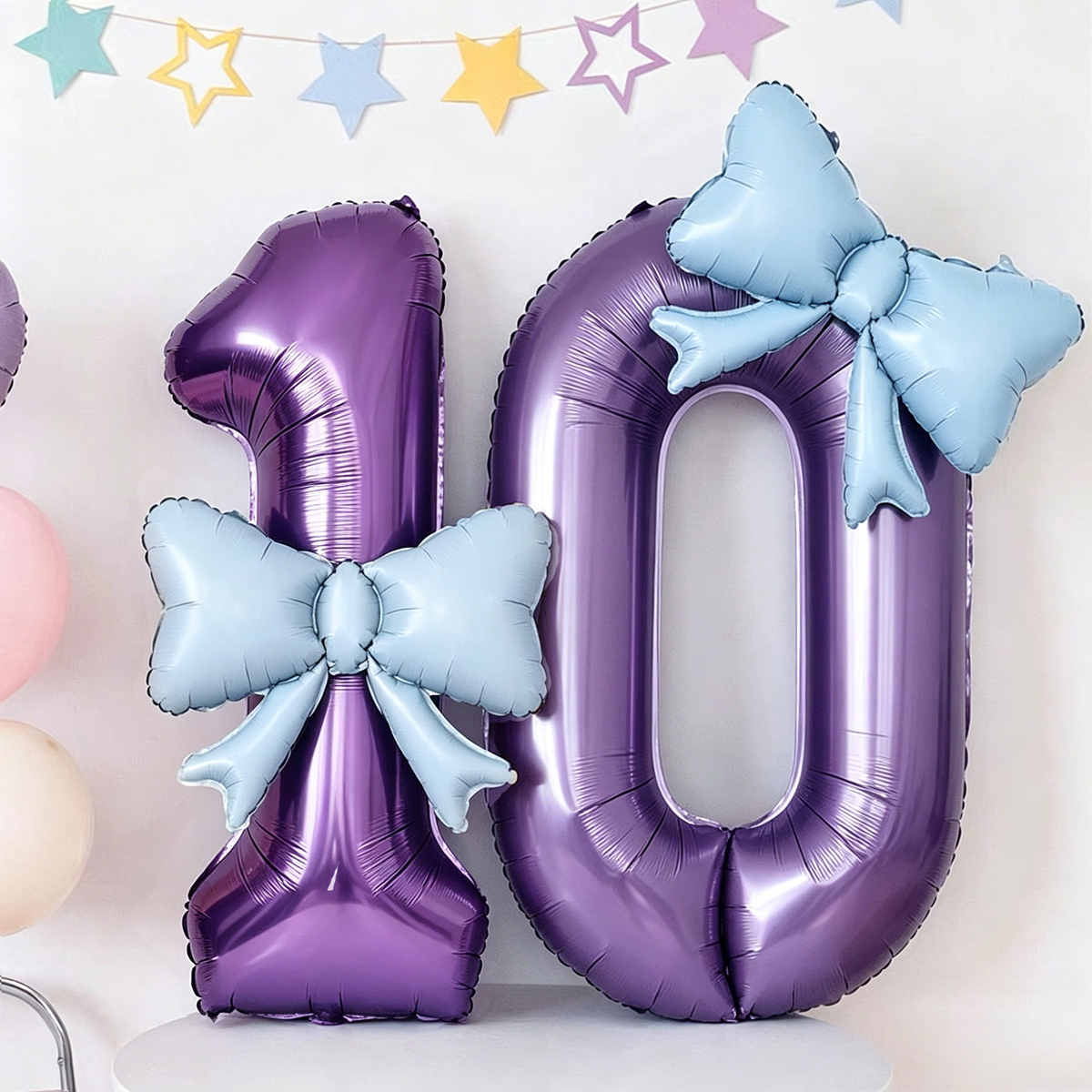 32inch Purple Number Crwon Foil Balloons For Kids Debut Anniversary
