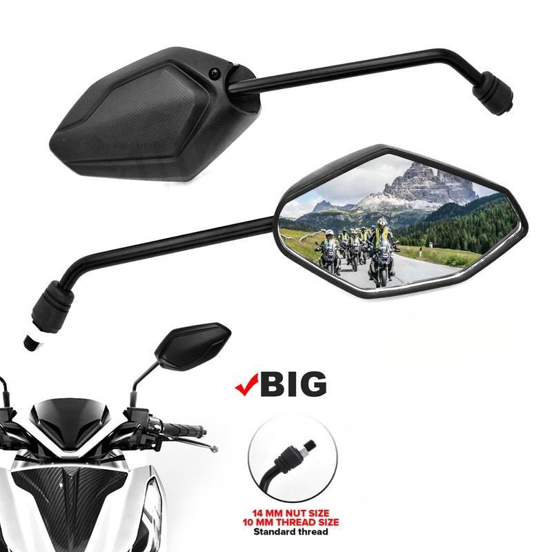Click 125 Long Stem Side Mirror with Adjustable Mirror Extension Left ...