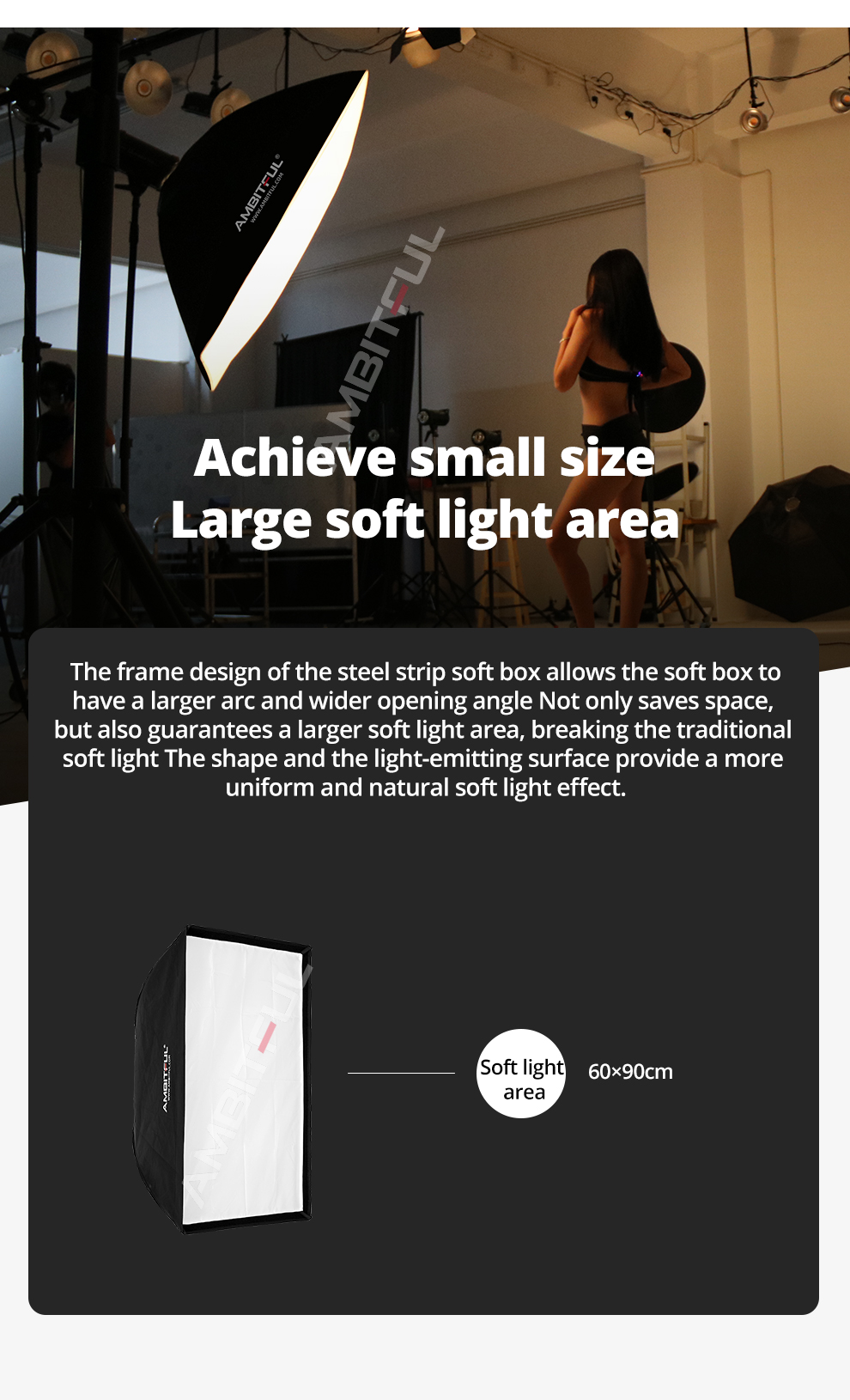 Ambitful Rectangular Octagonal Softbox with Grid for Bowens Mount ...