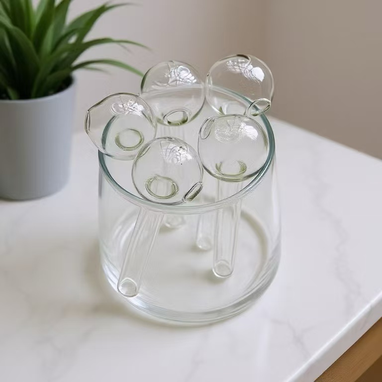 Glass Straw Ornament, Borosilicate Clear Glass Home Drink Stirrer ...