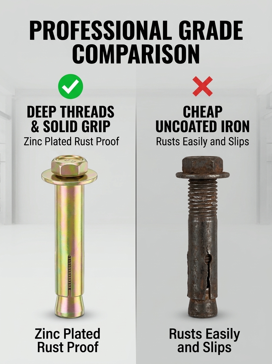 BESTGUARD Zinc-Plated Internal Expansion Bolt Steel Sleeve Anchor 6 ...