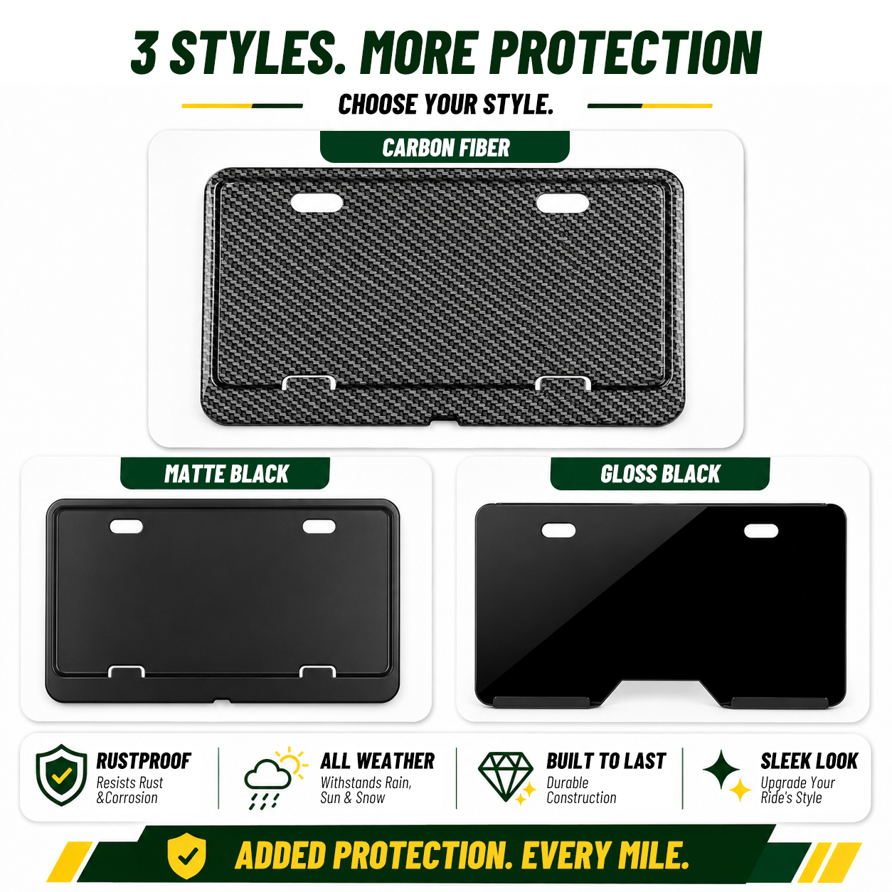 XAUTO Aluminium Alloy Plate Cover For Motorcycle LTO Plate Carbon ...