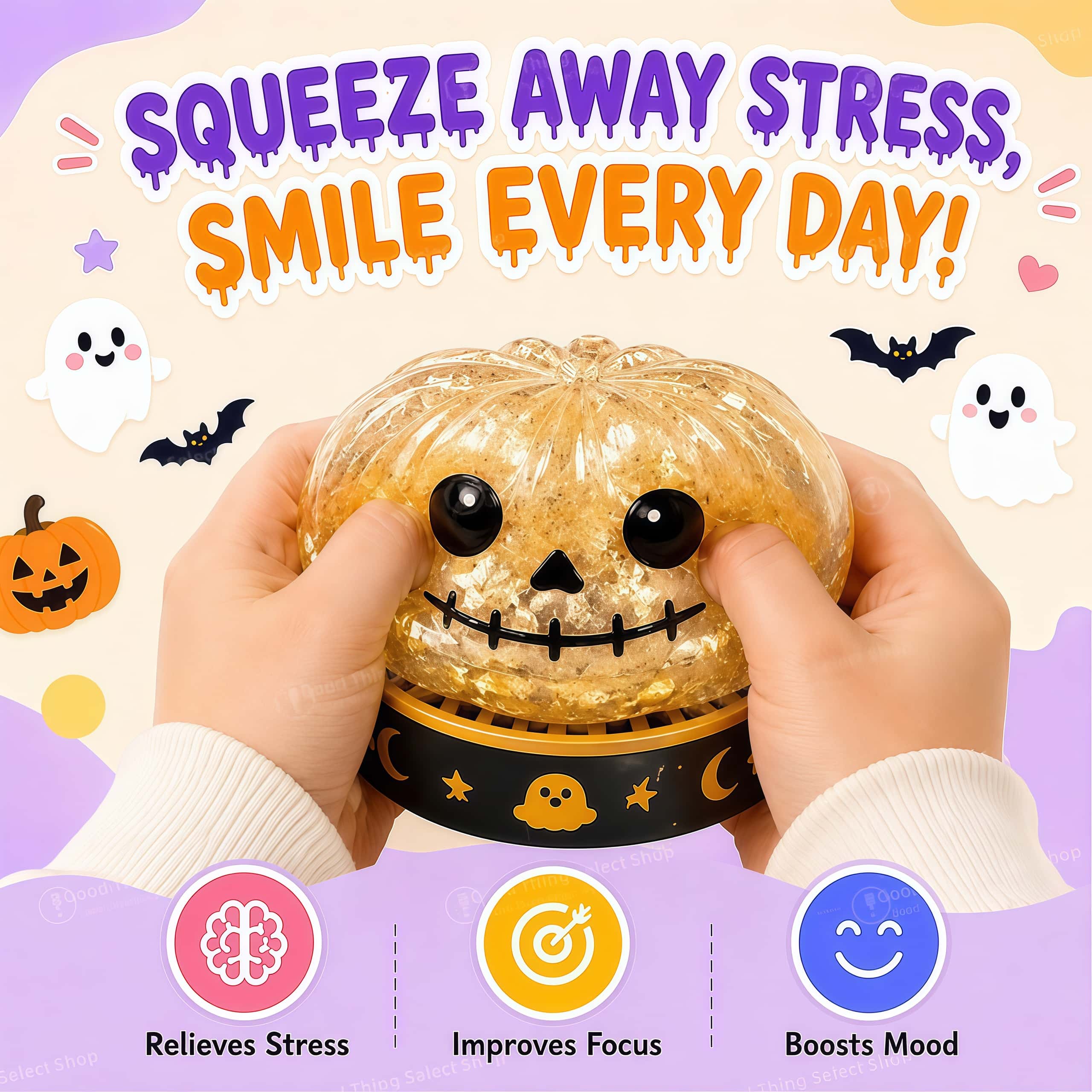 Halloween Dumpling Squishy Toy Pumpkin Eyeball Slow Rising Squeeze ...