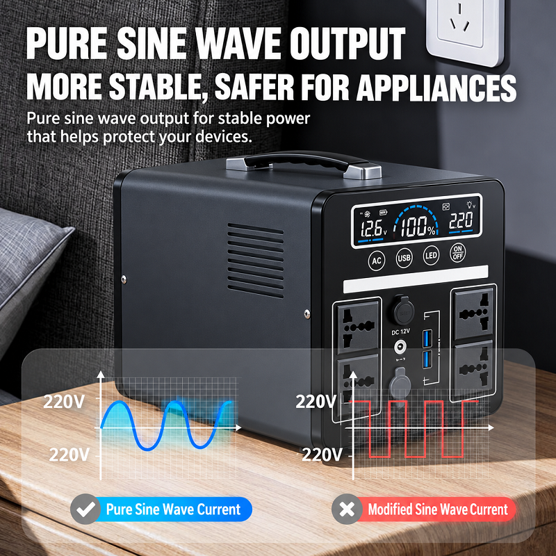 976000mAh Portable Solar Power Station 500W/1200W 220V Large Capacity ...