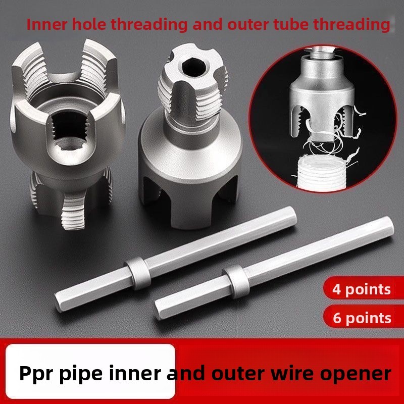 PVC Pipe Threader Set: 1/2 & 3/4&1 Internal & External Threading ...