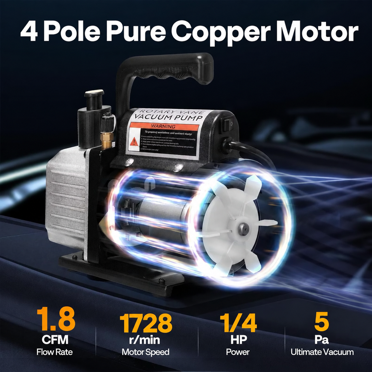 Rotary Vane Vacuum Pump 1/4hp VP115 Single Stage (1.8CFM) | Shopee ...