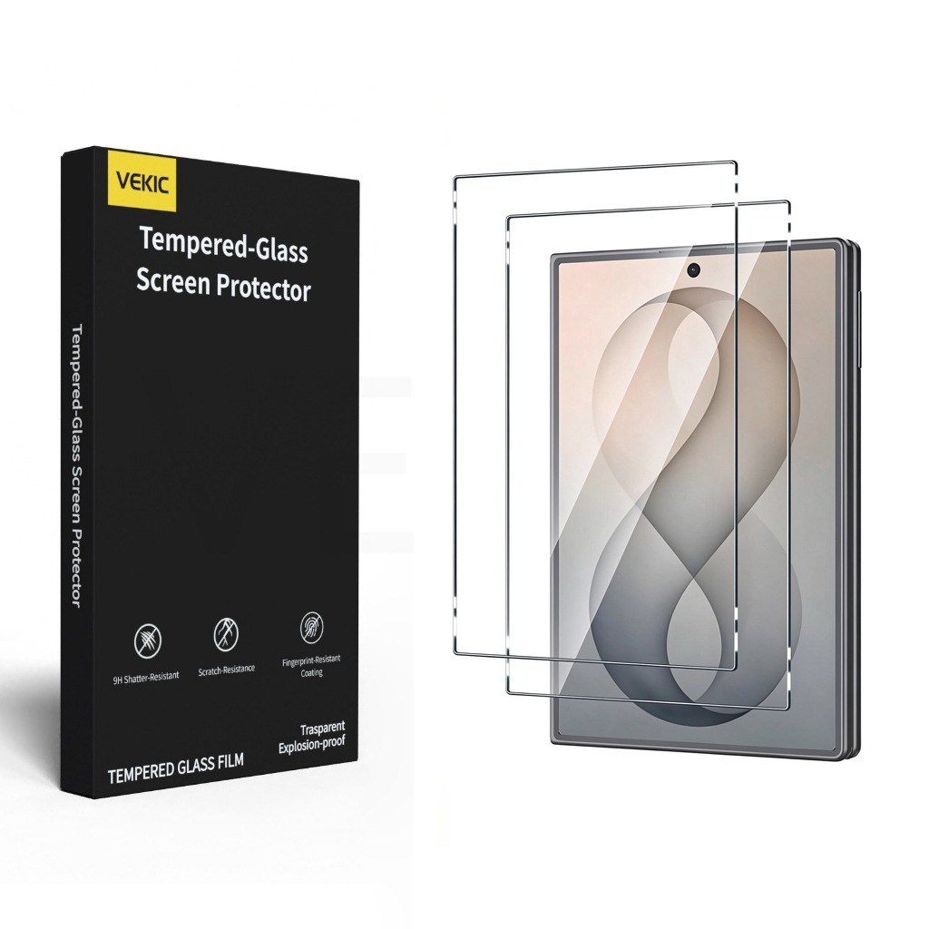 VEKIC Samsung Galaxy Z Fold 8 No Border Screen Protector Tempered Glass ...