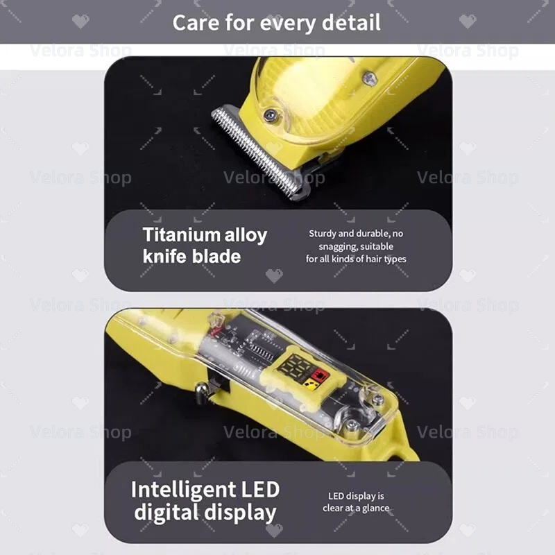 Professional Hair Clippers Rechargeable Cordless Haircut Trimmer For ...