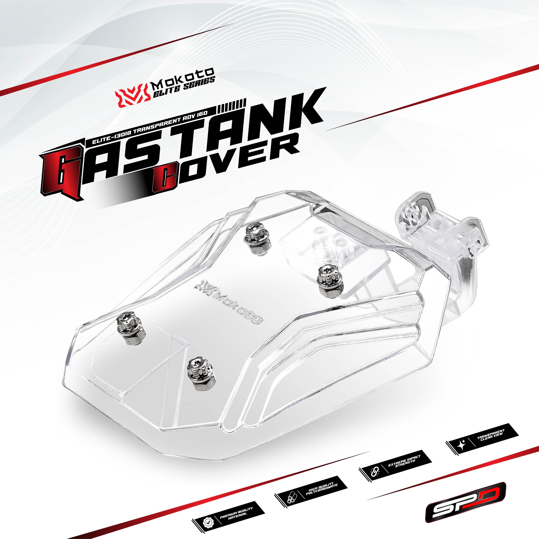 MOKOTO ELITE GAS TANK COVER ADV 160 CLEAR VIEW ELITE-13018 FUEL TANK ...