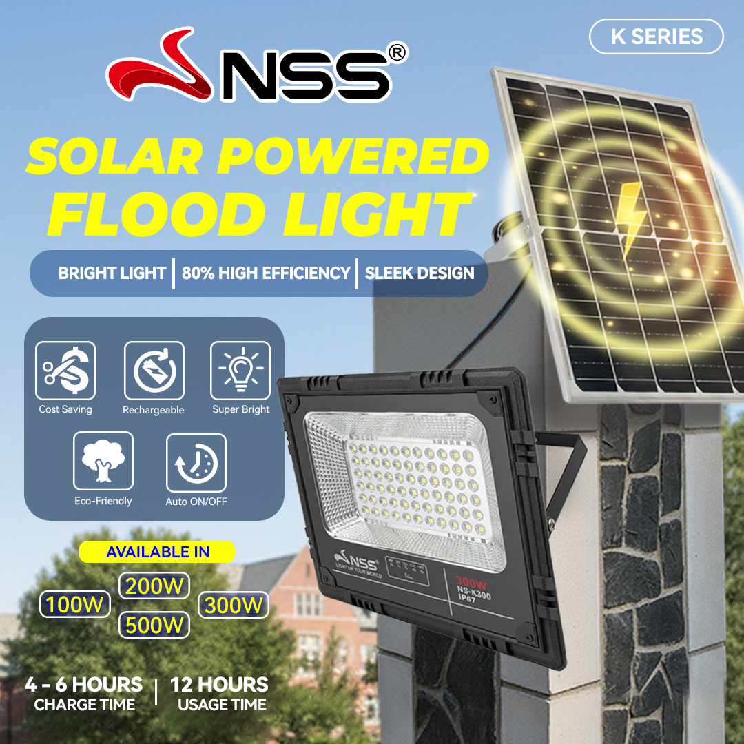 NSS Solar Flood LED Light Waterproof Outdoor Lamp Remote Control Street ...