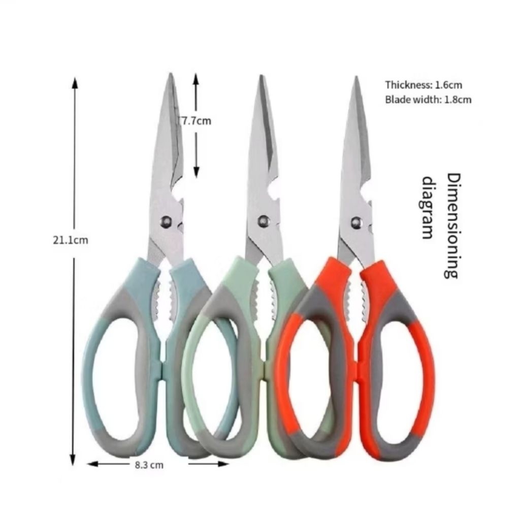 STAINLESS Kitchen Scissors Multifunctional Stainless Kitchen Scissors ...