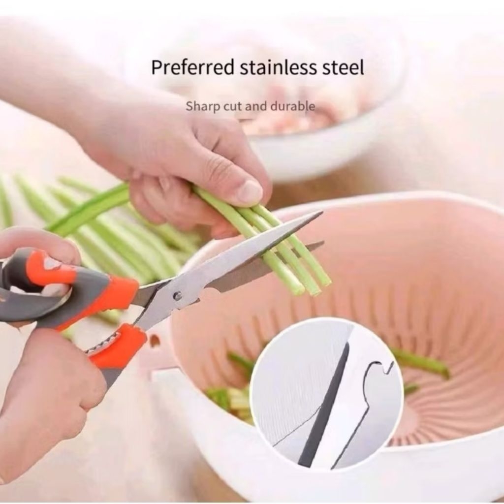 STAINLESS Kitchen Scissors Multifunctional Stainless Kitchen Scissors ...
