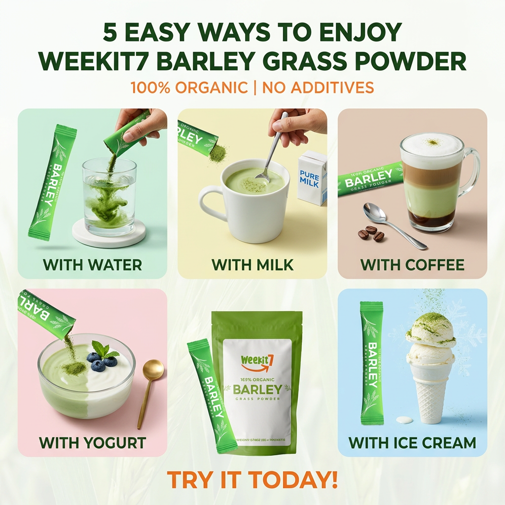 [FDA APPROVED] Weekit 7 Original Barley Grass Powder Herbal Slim Dotox ...