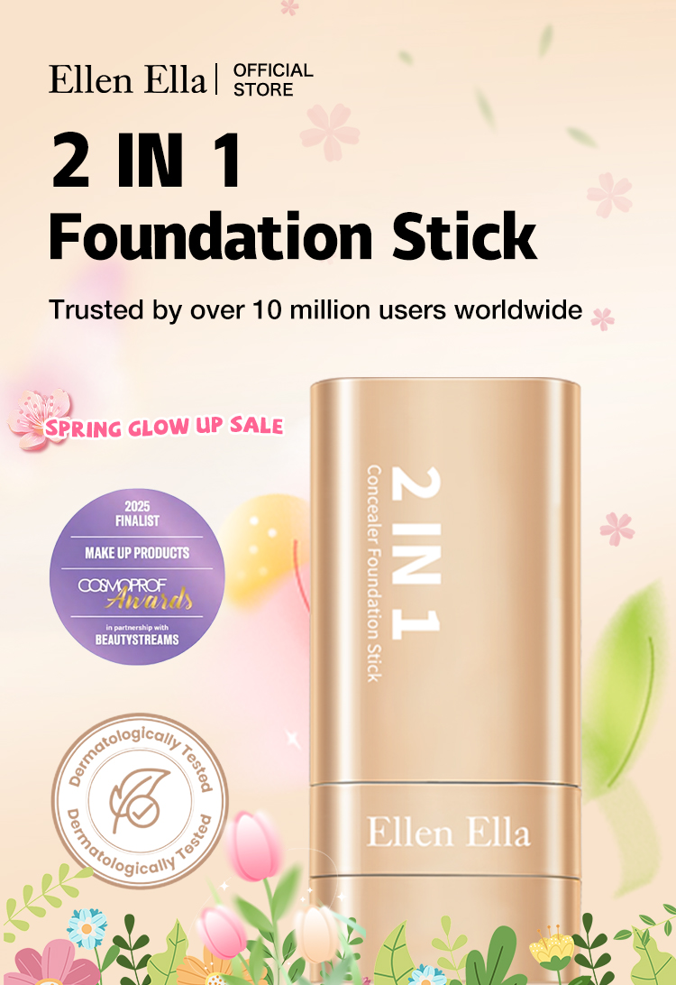 Ellen Ella Matte Foundation Stick 21g for Oily Skin Full Coverage Long ...