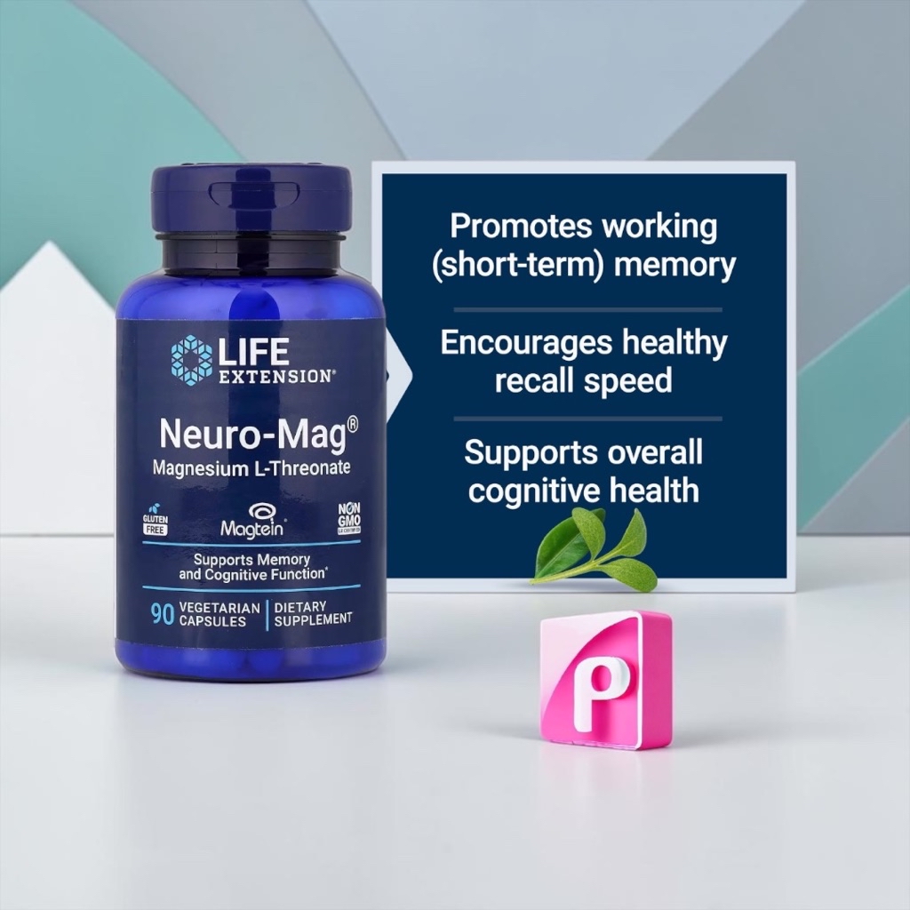 Life Extension Neuro-Mag Magnesium L-Threonate 90 Vegetable Capsules ...
