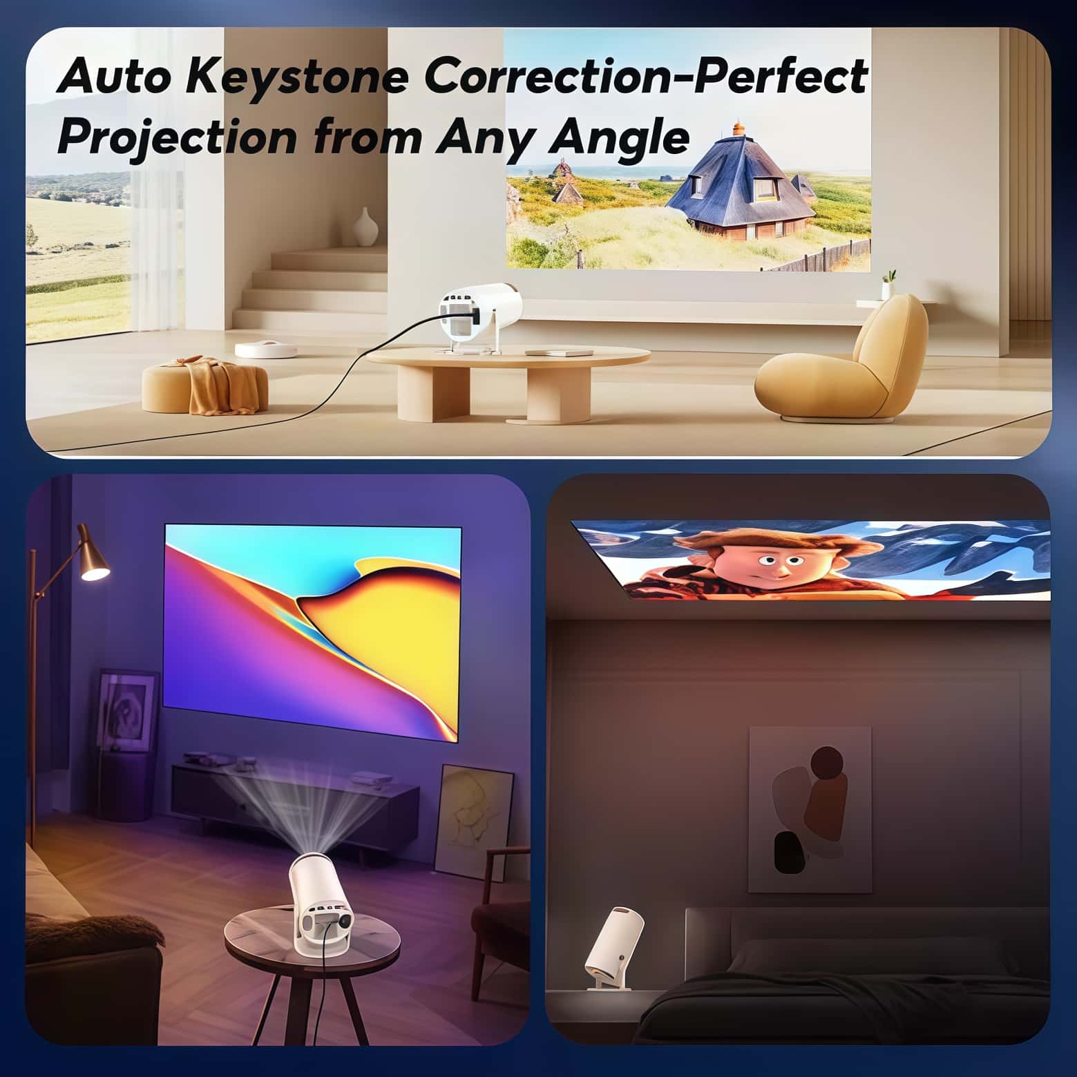 MODOFO Projector HY300 Android 11/13 4k Projectors Portable Mini ...