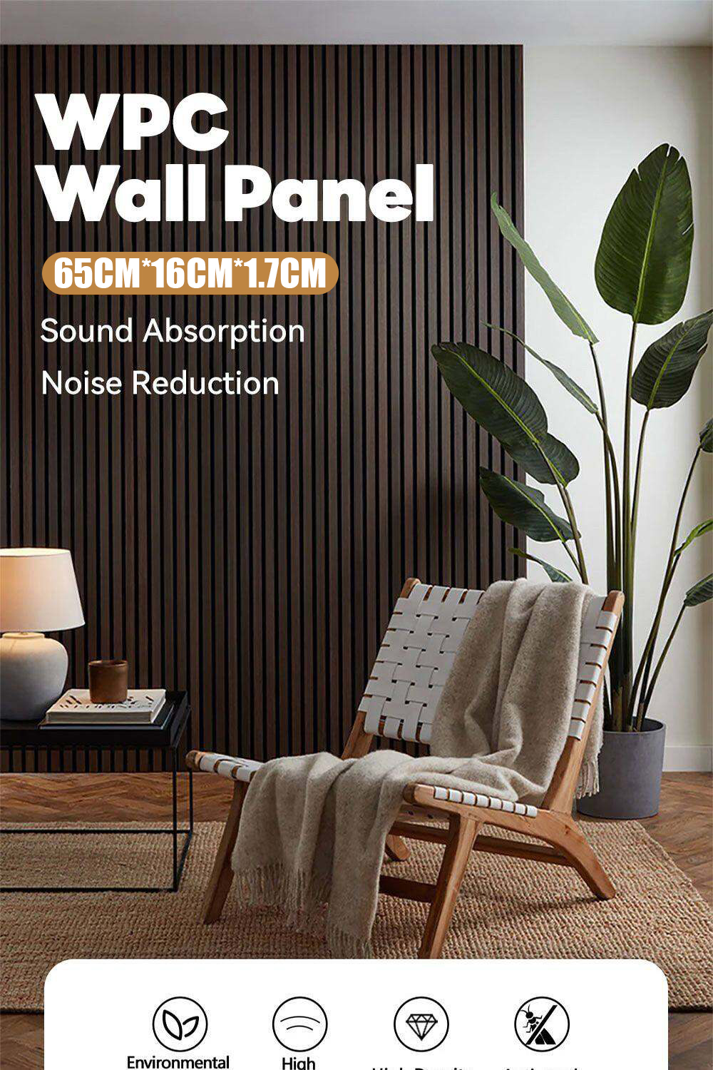 BOBO 20PCS PVC Wall Panel Wood Design Waterproof Fluted Wall Panel 3D ...